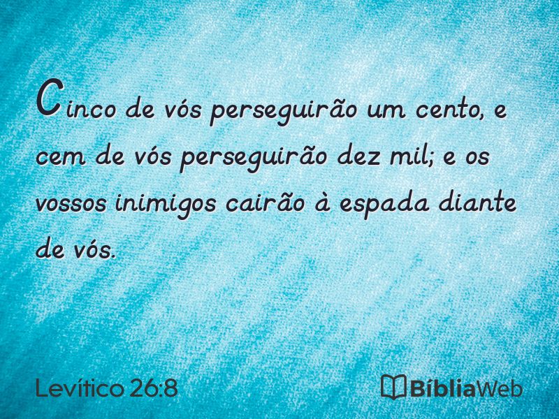 Levítico 26:8 em imagem para compartilhar