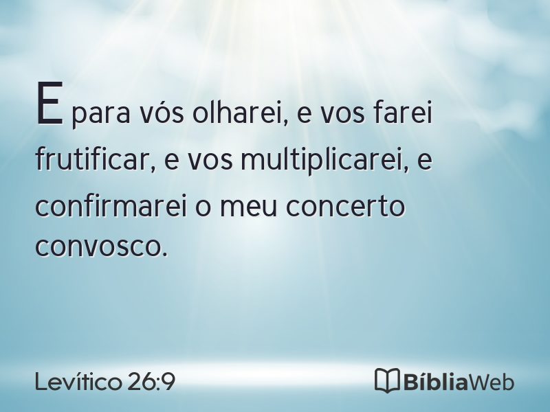 Levítico 26:9 em imagem para compartilhar