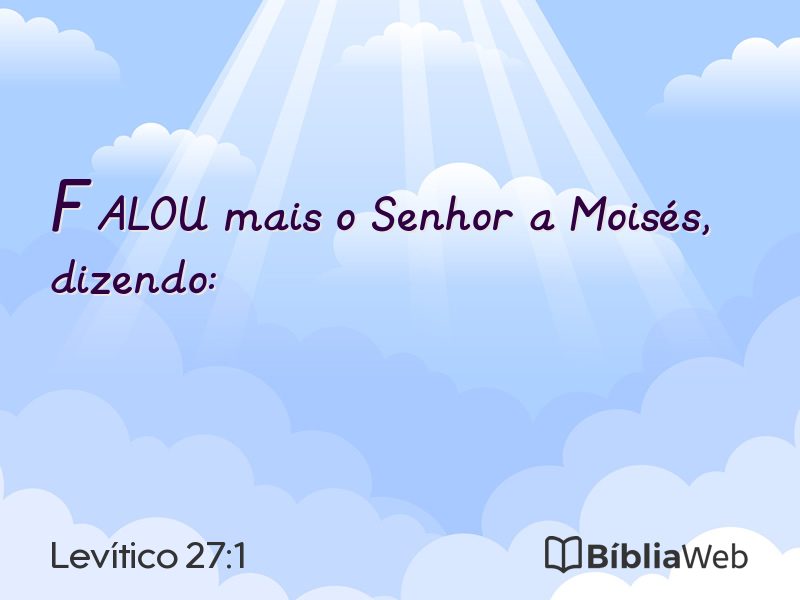 Levítico 27:1 em imagem para compartilhar