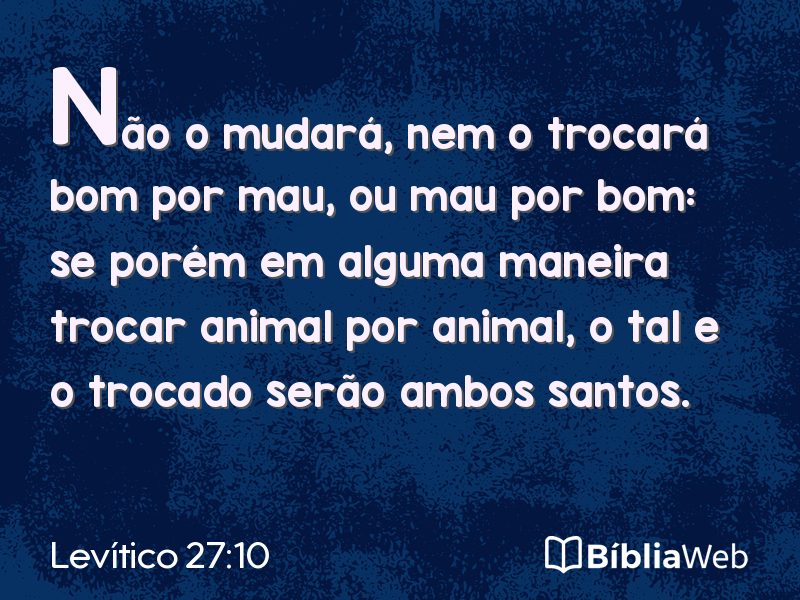 Levítico 27:10 em imagem para compartilhar