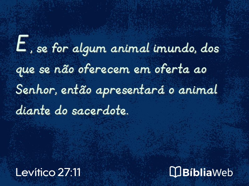 Levítico 27:11 em imagem para compartilhar
