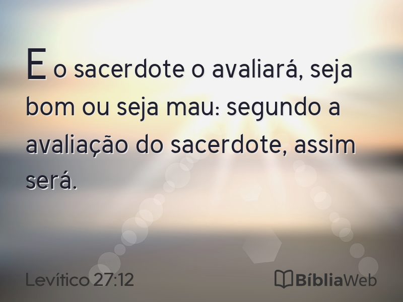 Levítico 27:12 em imagem para compartilhar