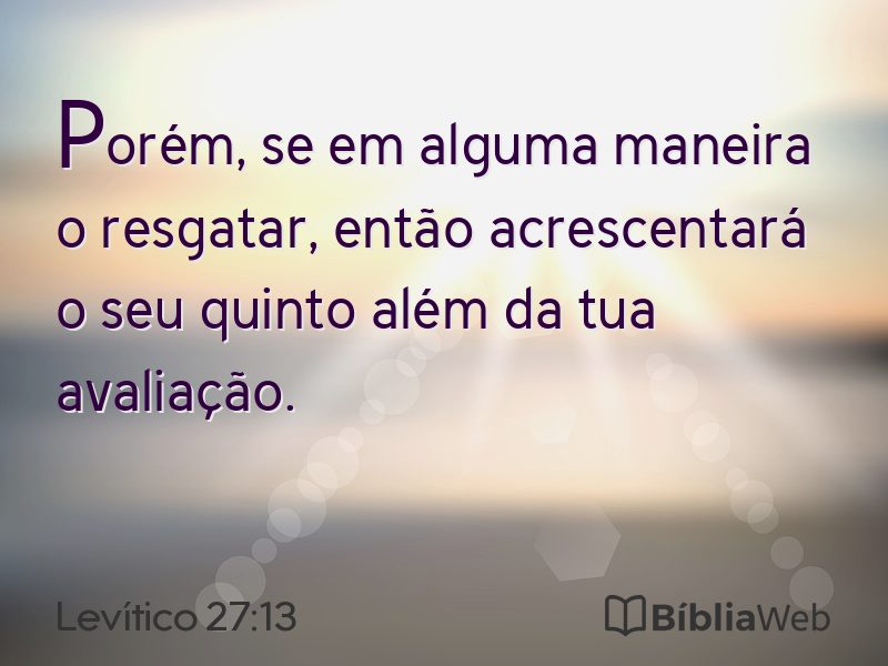 Levítico 27:13 em imagem para compartilhar