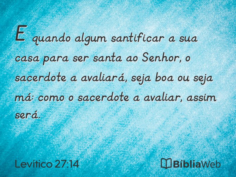 Levítico 27:14 em imagem para compartilhar