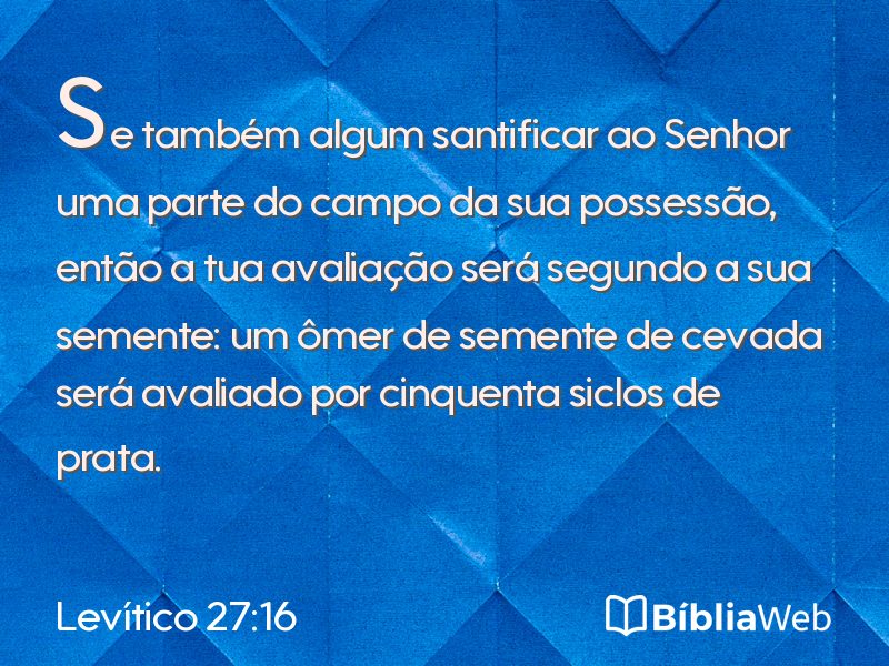 Levítico 27:16 em imagem para compartilhar