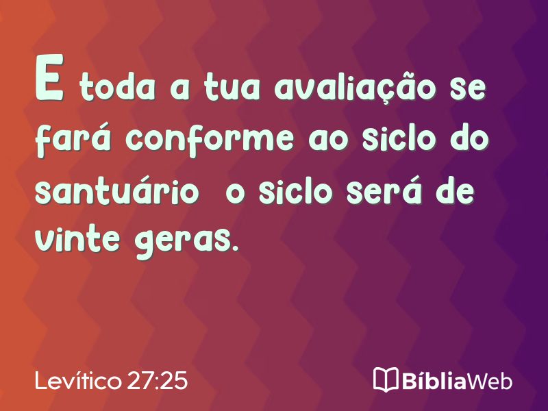 Levítico 27:25 em imagem para compartilhar