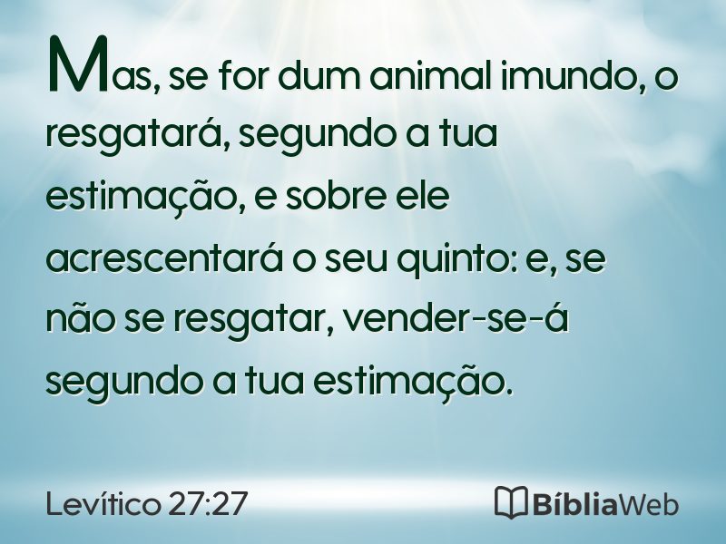 Levítico 27:27 em imagem para compartilhar