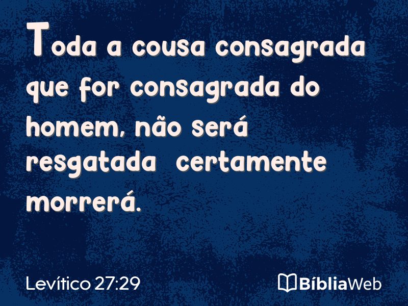 Levítico 27:29 em imagem para compartilhar