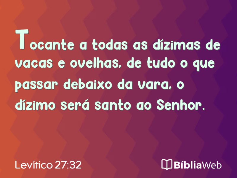 Levítico 27:32 em imagem para compartilhar