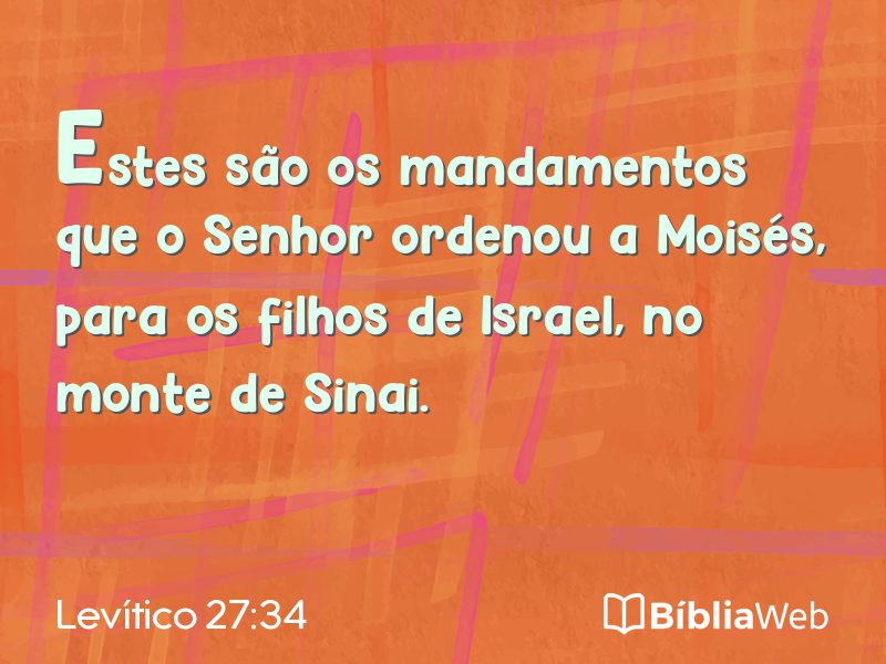 Levítico 27:34 em imagem para compartilhar
