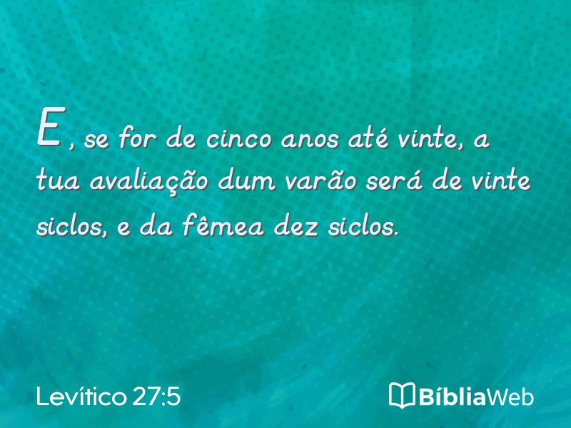 Levítico 27:5 em imagem para compartilhar
