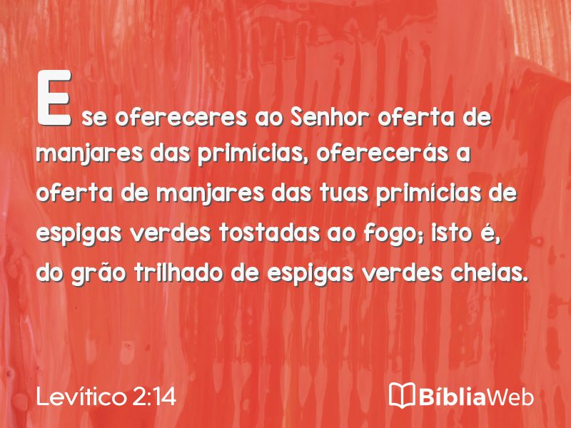Levítico 2:14 em imagem para compartilhar