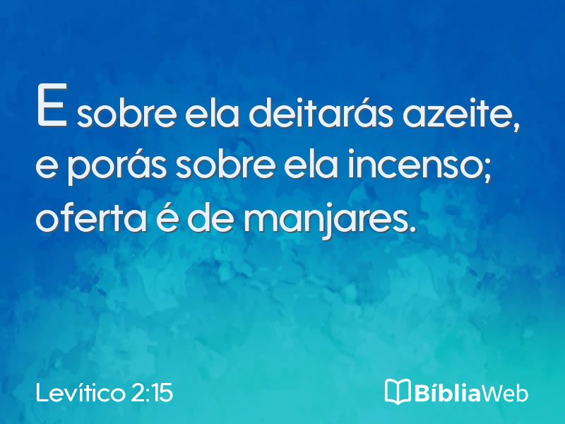 Levítico 2:15 em imagem para compartilhar