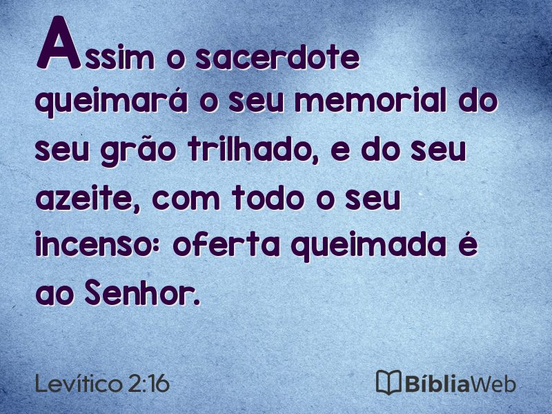 Levítico 2:16 em imagem para compartilhar