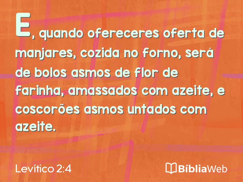 Levítico 2:4 em imagem para compartilhar