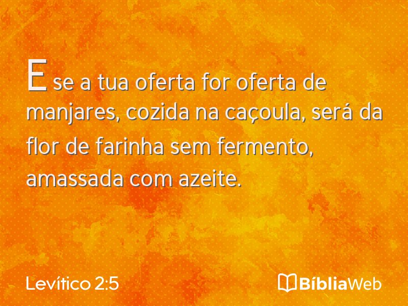 Levítico 2:5 em imagem para compartilhar