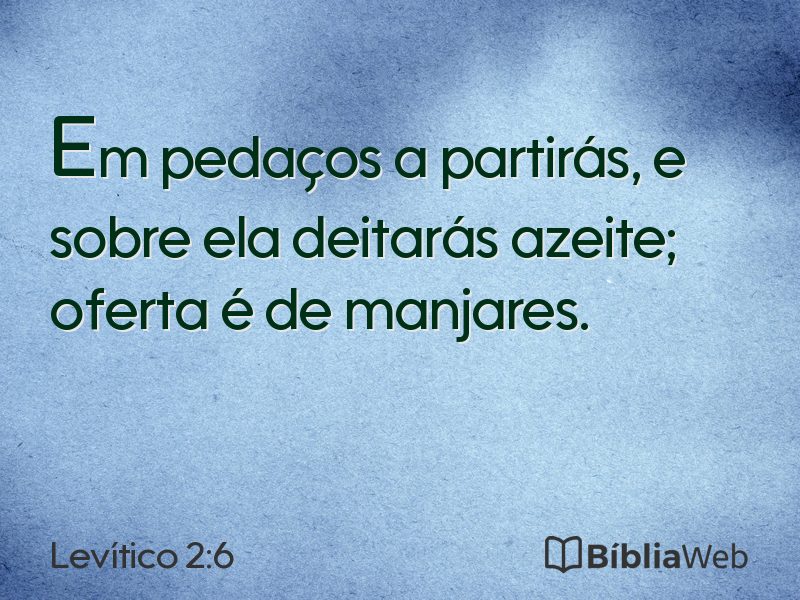Levítico 2:6 em imagem para compartilhar
