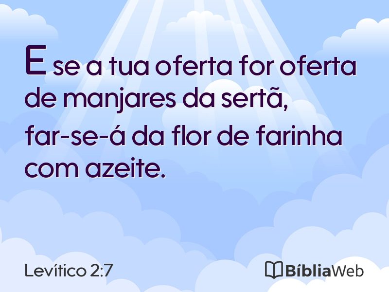 Levítico 2:7 em imagem para compartilhar