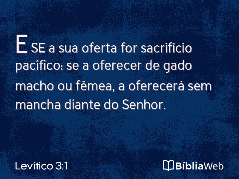 Levítico 3:1 em imagem para compartilhar