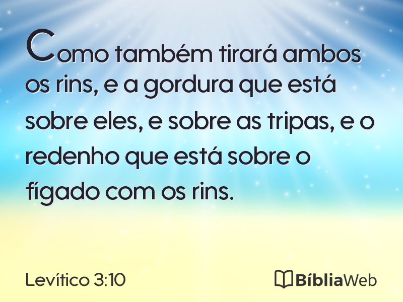 Levítico 3:10 em imagem para compartilhar