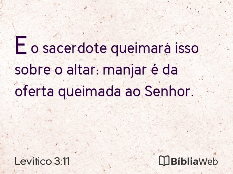 Levítico 3:11 em imagem para compartilhar