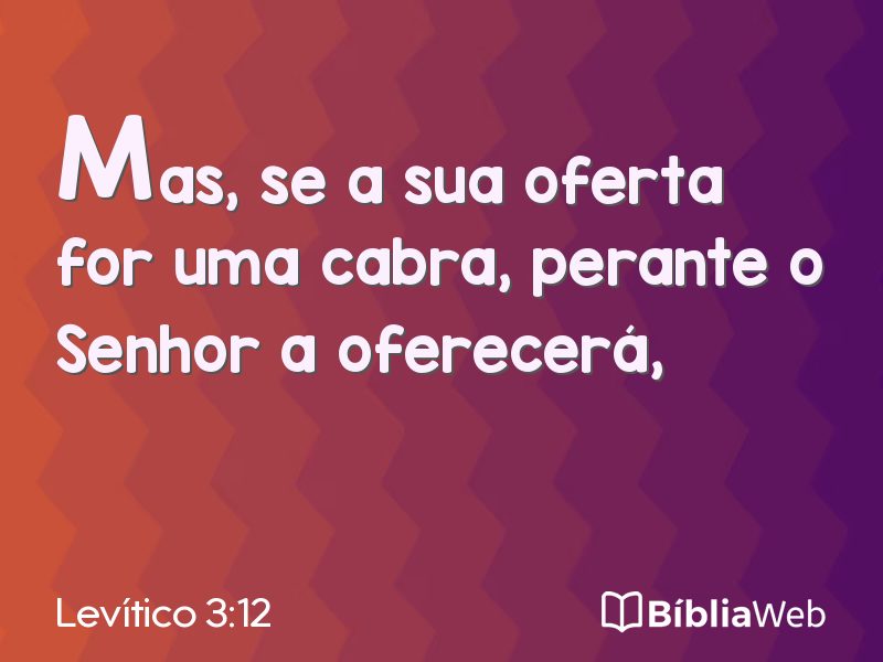 Levítico 3:12 em imagem para compartilhar