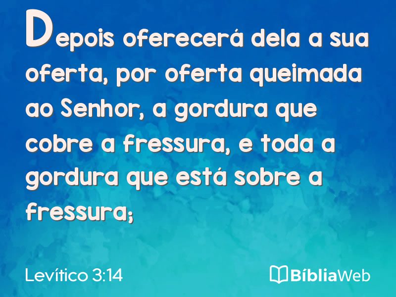 Levítico 3:14 em imagem para compartilhar