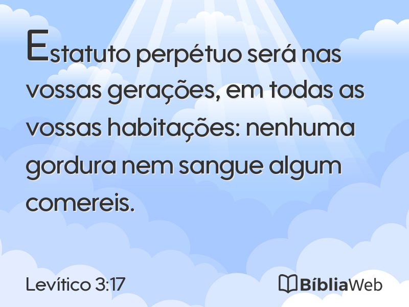 Levítico 3:17 em imagem para compartilhar