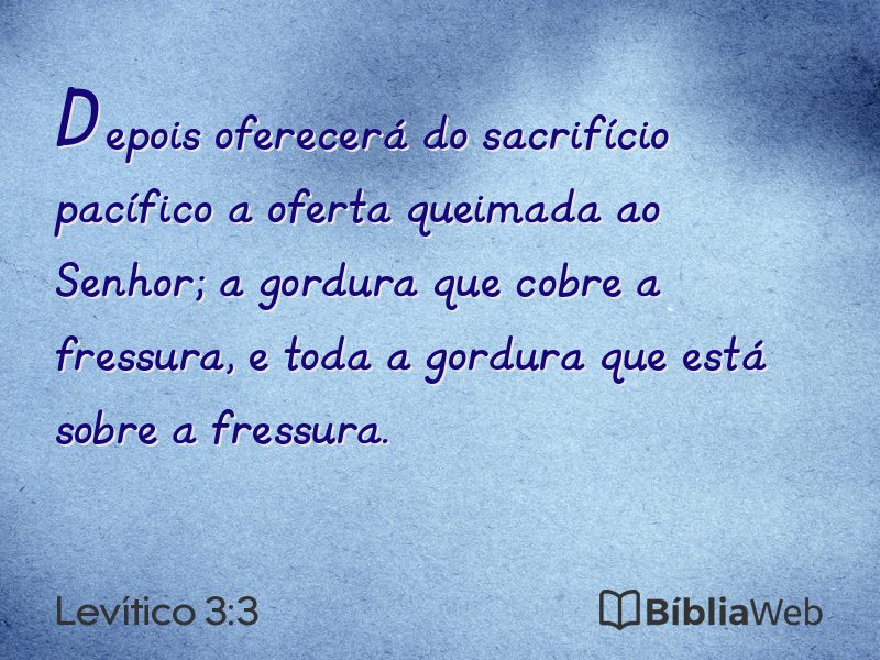 Levítico 3:3 em imagem para compartilhar