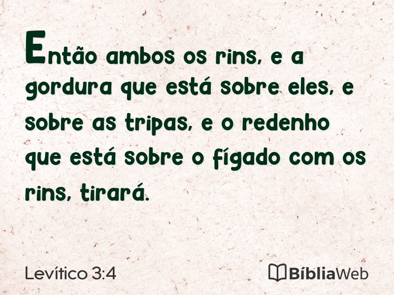 Levítico 3:4 em imagem para compartilhar
