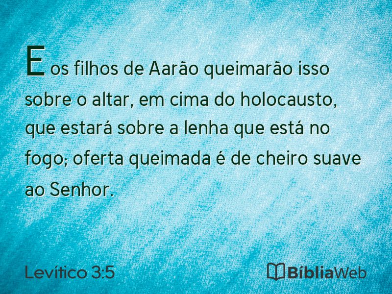 Levítico 3:5 em imagem para compartilhar