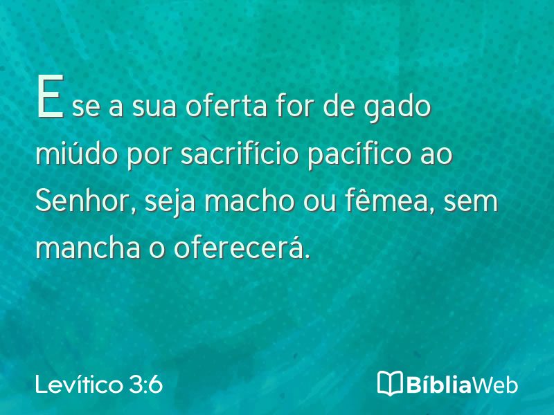 Levítico 3:6 em imagem para compartilhar