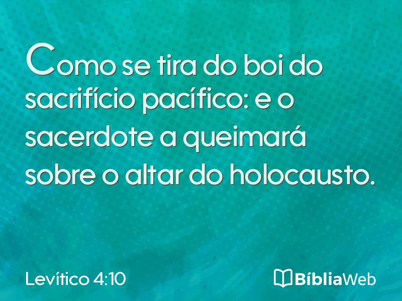 Levítico 4:10 em imagem para compartilhar