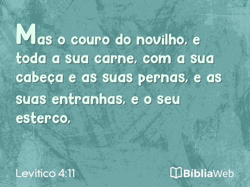 Levítico 4:11 em imagem para compartilhar