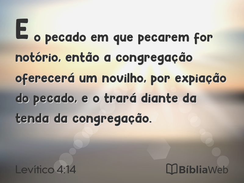 Levítico 4:14 em imagem para compartilhar
