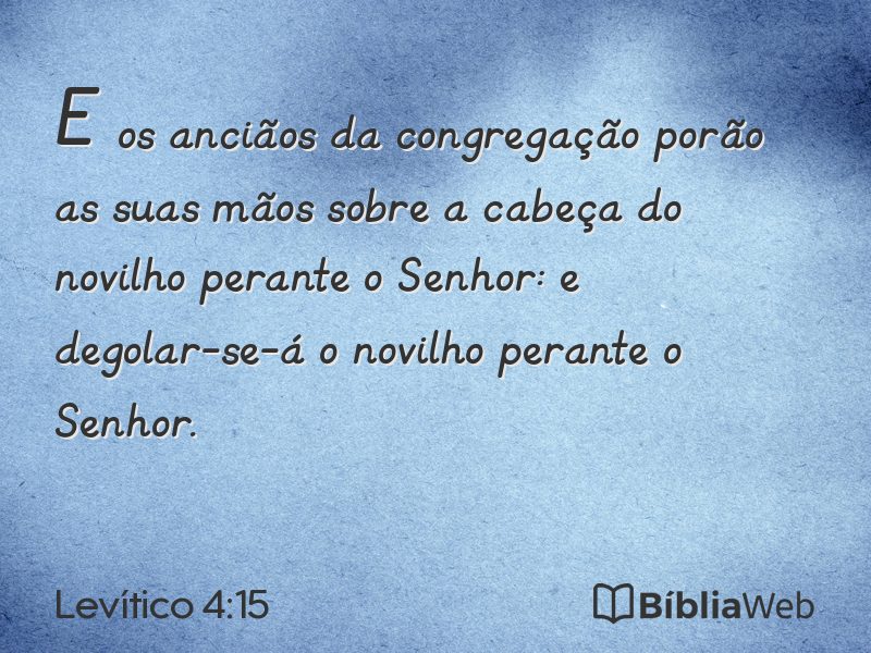 Levítico 4:15 em imagem para compartilhar
