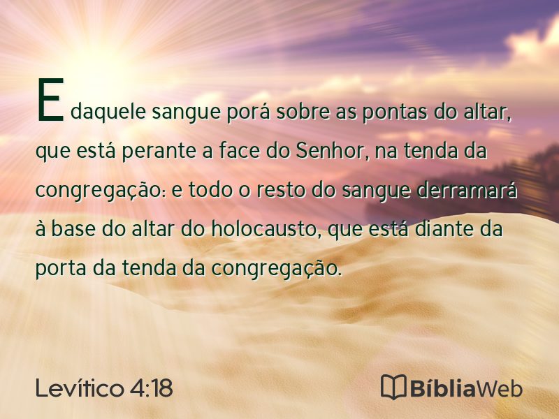 Levítico 4:18 em imagem para compartilhar