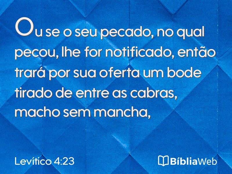 Levítico 4:23 em imagem para compartilhar