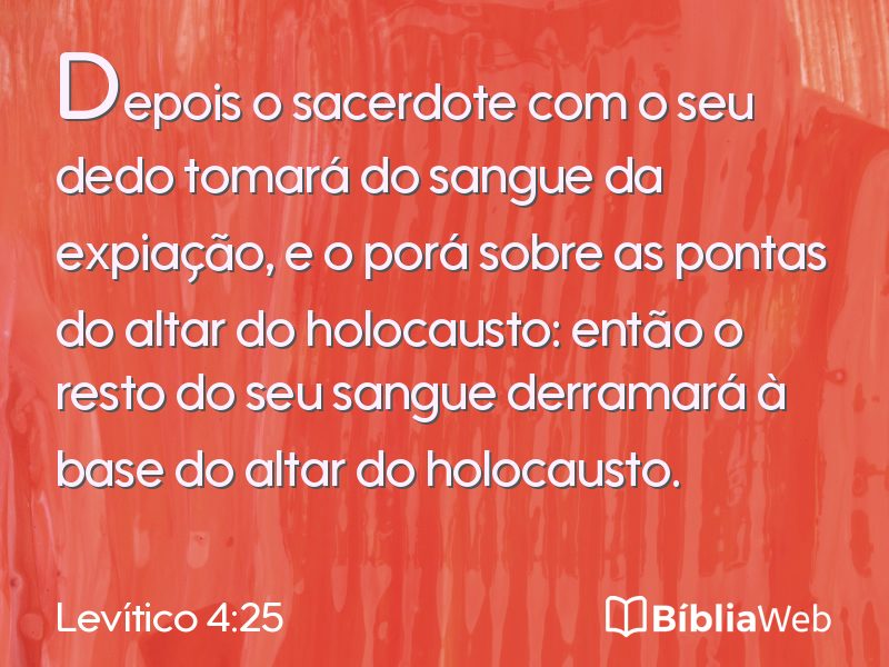 Levítico 4:25 em imagem para compartilhar