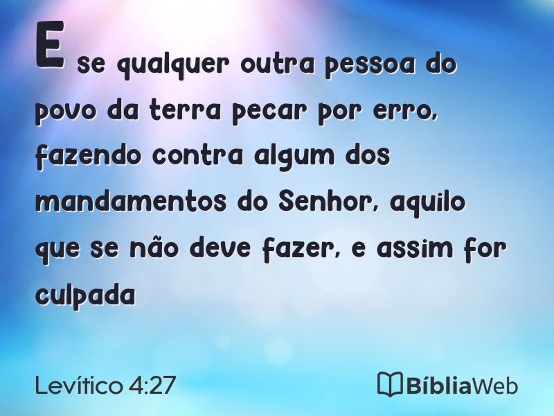 Levítico 4:27 em imagem para compartilhar