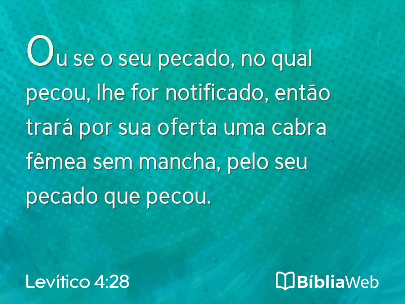 Levítico 4:28 em imagem para compartilhar