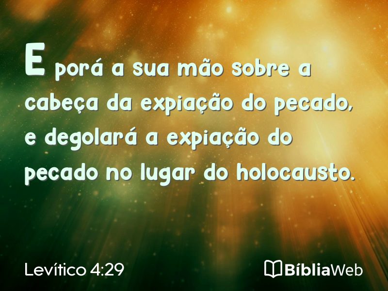 Levítico 4:29 em imagem para compartilhar
