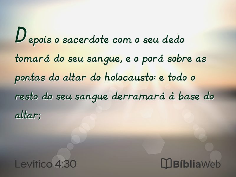 Levítico 4:30 em imagem para compartilhar