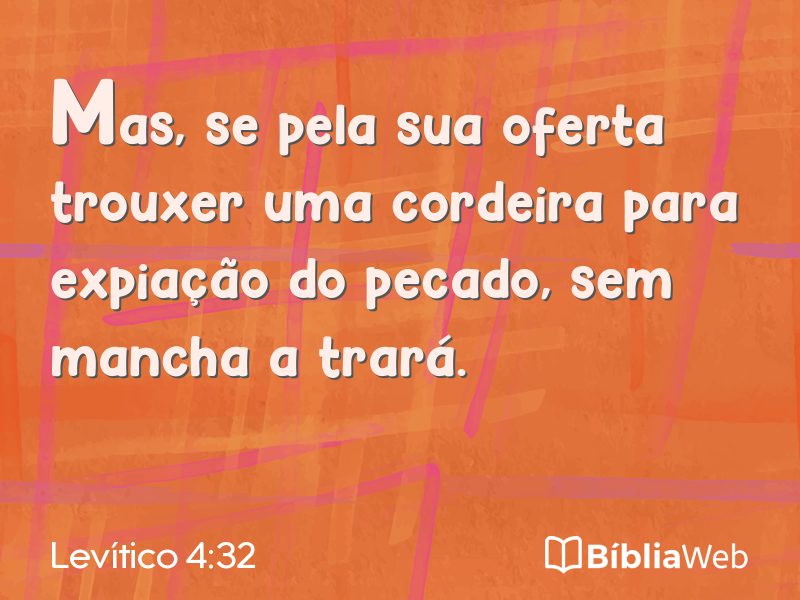 Levítico 4:32 em imagem para compartilhar