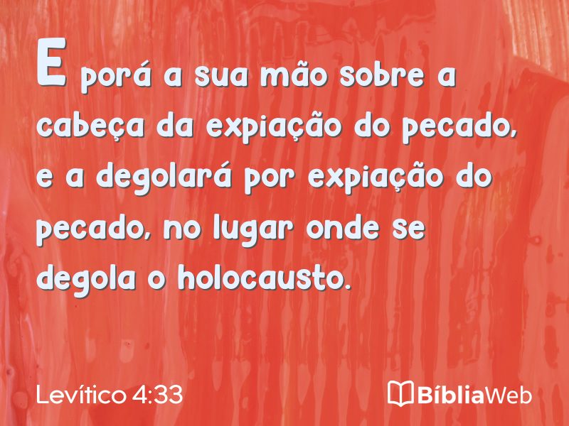 Levítico 4:33 em imagem para compartilhar