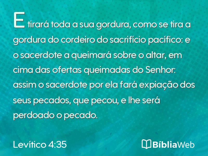 Levítico 4:35 em imagem para compartilhar