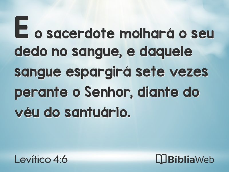 Levítico 4:6 em imagem para compartilhar