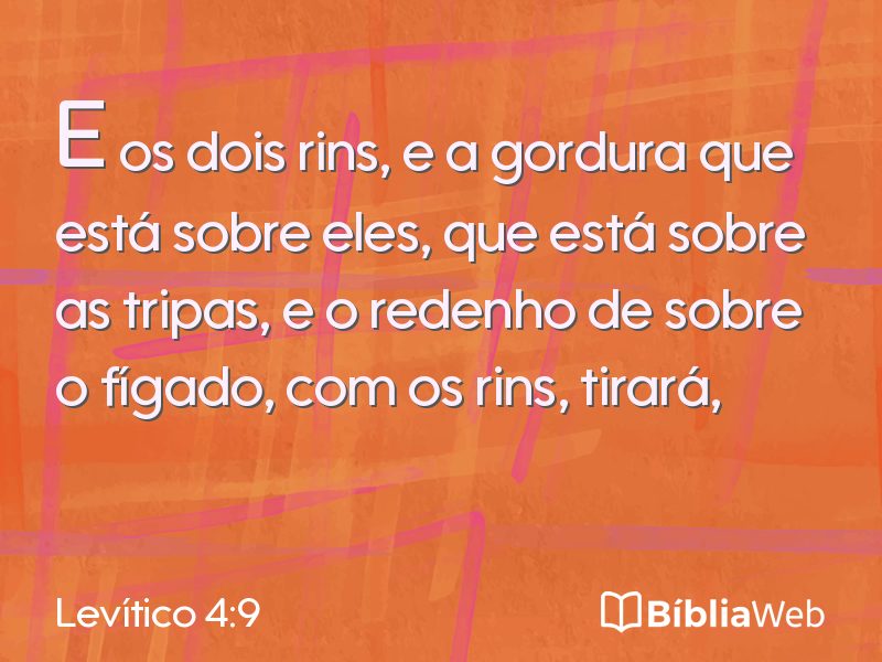 Levítico 4:9 em imagem para compartilhar