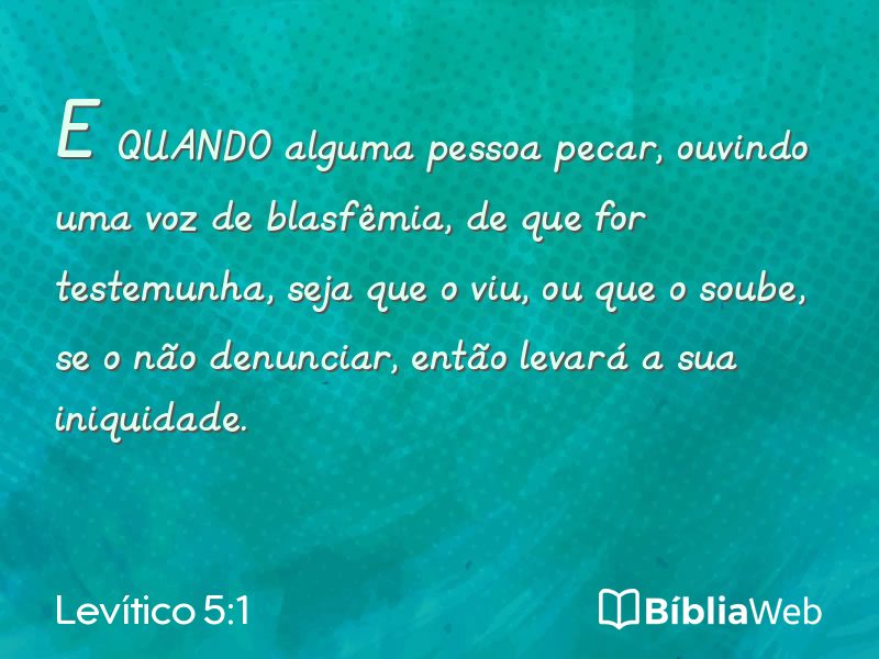 Levítico 5:1 em imagem para compartilhar