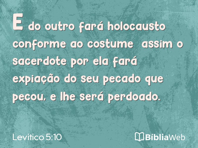 Levítico 5:10 em imagem para compartilhar